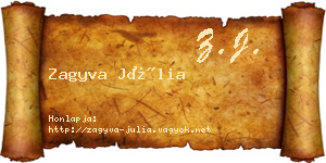 Zagyva Júlia névjegykártya